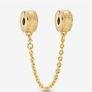 NEW Pandora Safety Chain Clip Bracelet Charm